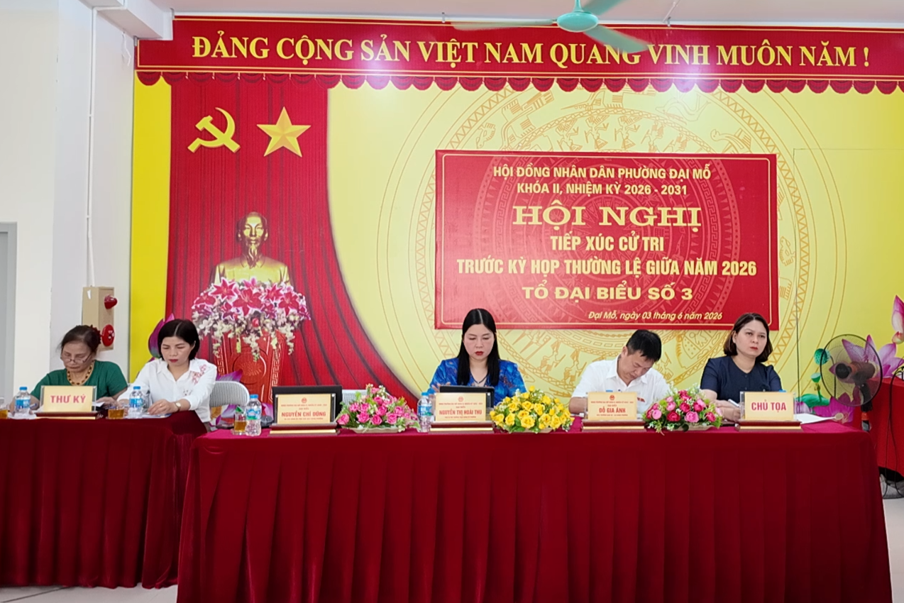 Đại biểu HĐND phường Đại Mỗ tiếp xúc cử tri