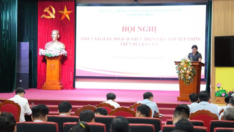 Xã Dương Hòa triển khai sắp xếp thôn, tinh gọn bộ máy