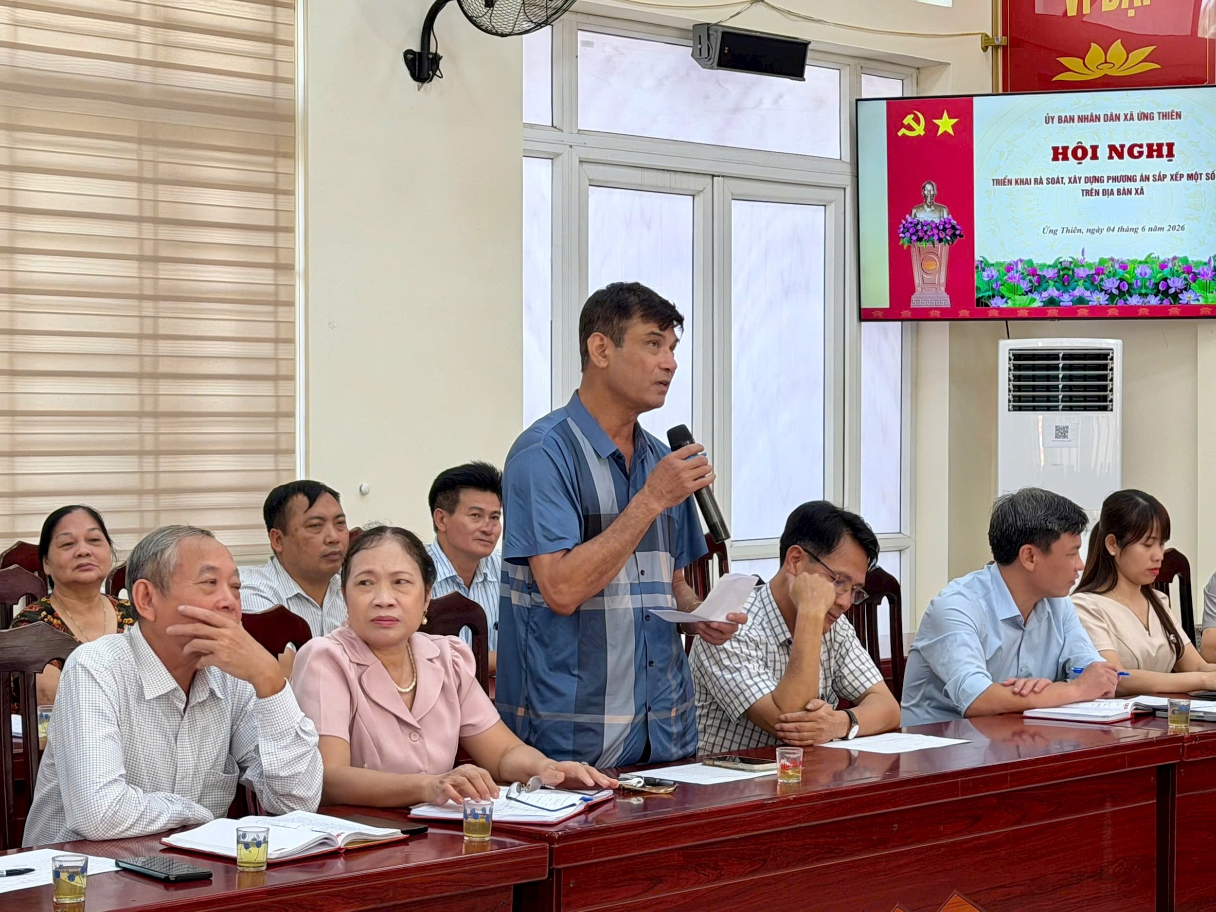 Ứng Thiên lấy ý kiến hoàn thiện phương án sắp xếp thôn