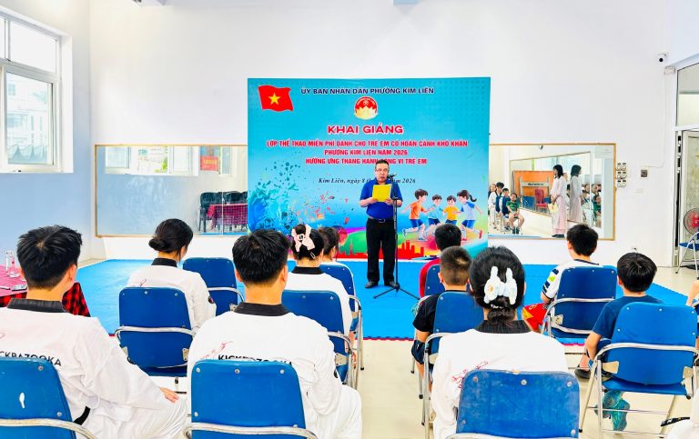 Khai giảng các lớp thể thao miễn phí cho trẻ em có hoàn cảnh khó khăn